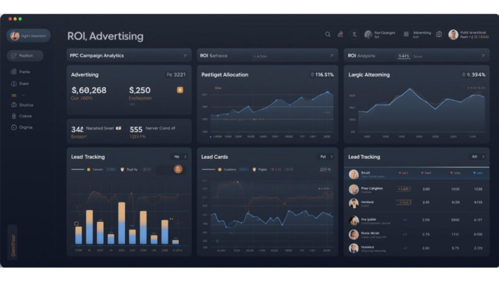 Conversion tracking dashboard showing lead performance and ROI improvements