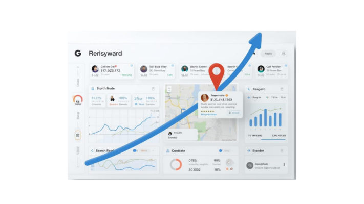 Local search graphic with map rankings for Orlando businesses